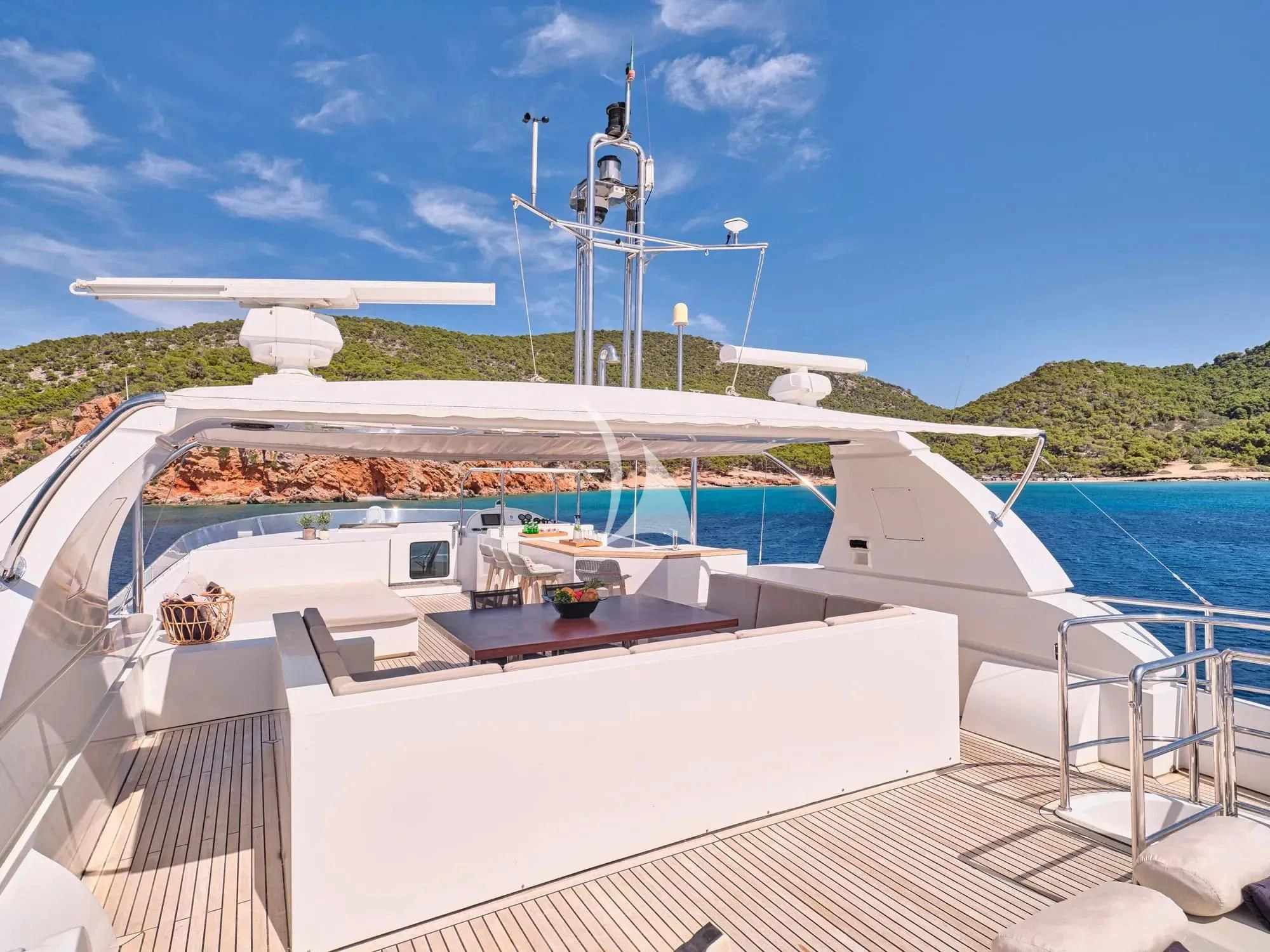 a boat on the water aboard SANJANA Yacht for Sale