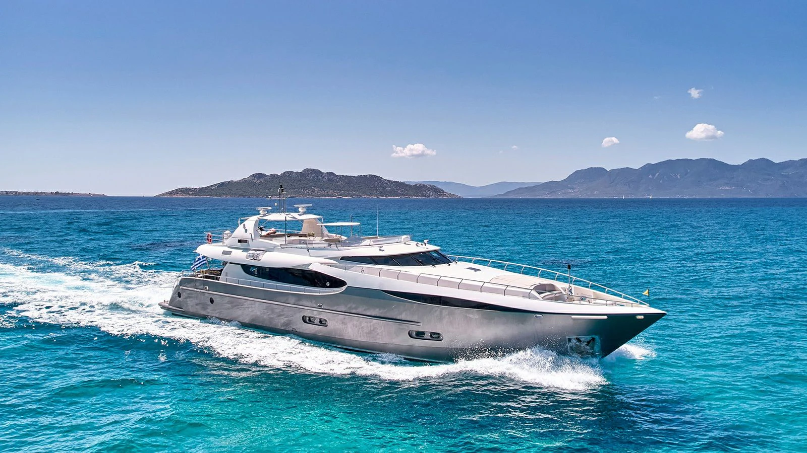 a boat on the water aboard SANJANA Yacht for Sale