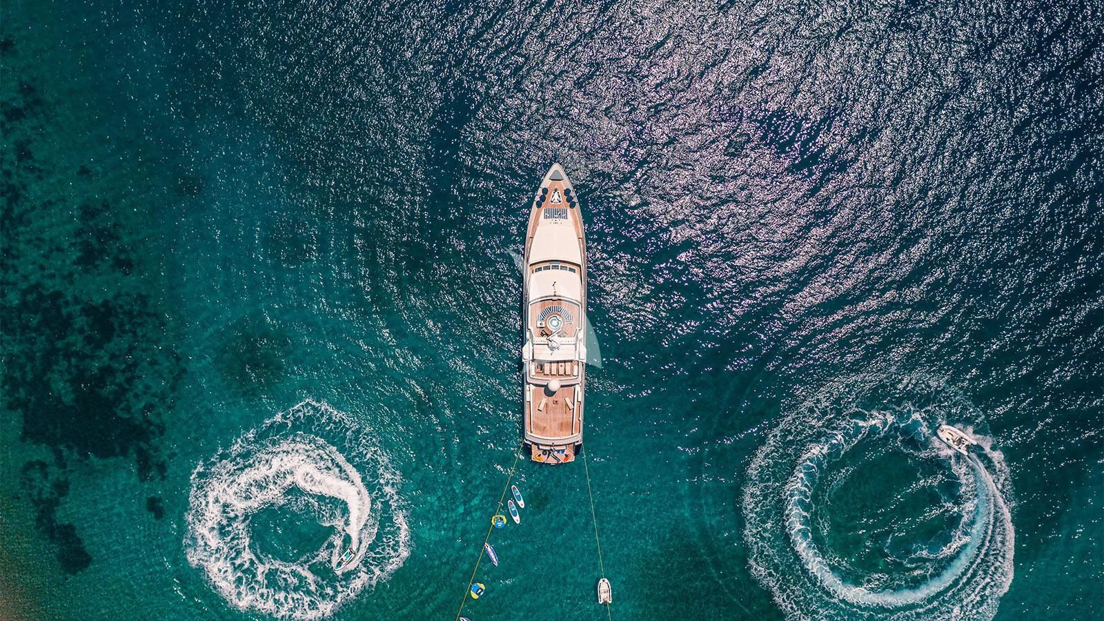 a satellite in space aboard MAGIX Yacht for Sale