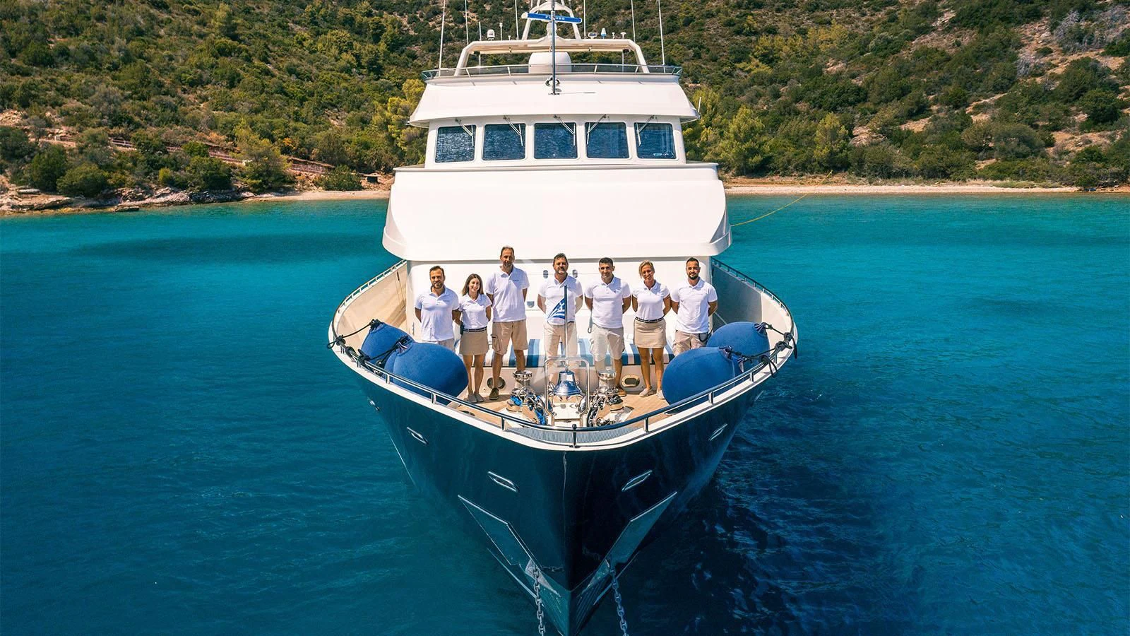 a group of people on a boat aboard MAGIX Yacht for Sale