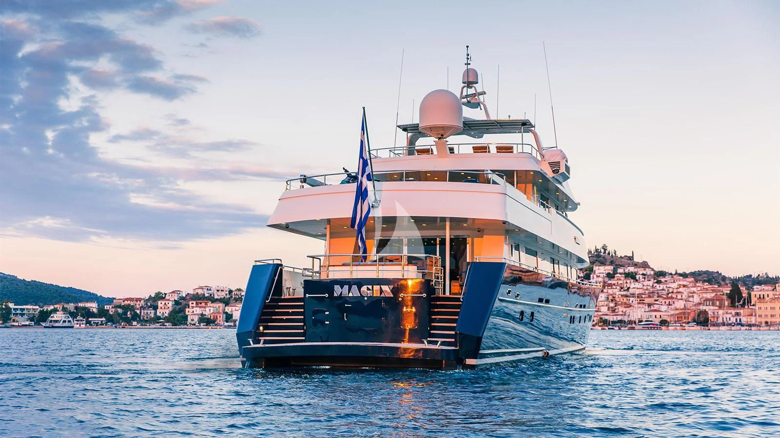 a boat in the water aboard MAGIX Yacht for Sale