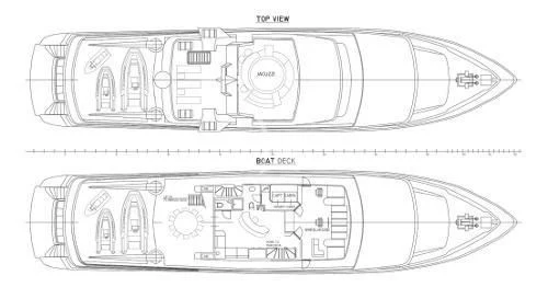 diagram, engineering drawing aboard MAGIX Yacht for Sale