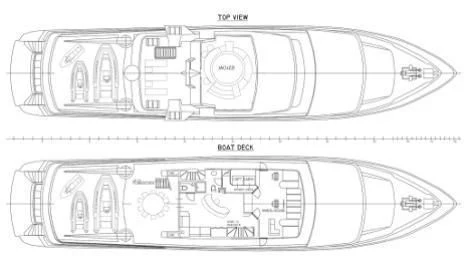 diagram, engineering drawing aboard MAGIX Yacht for Sale