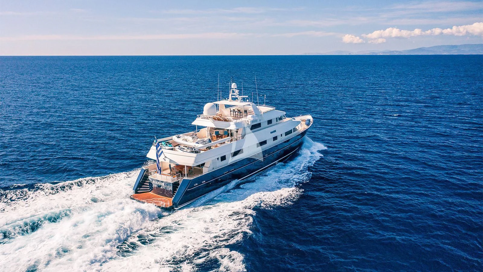a ship in the water aboard MAGIX Yacht for Sale