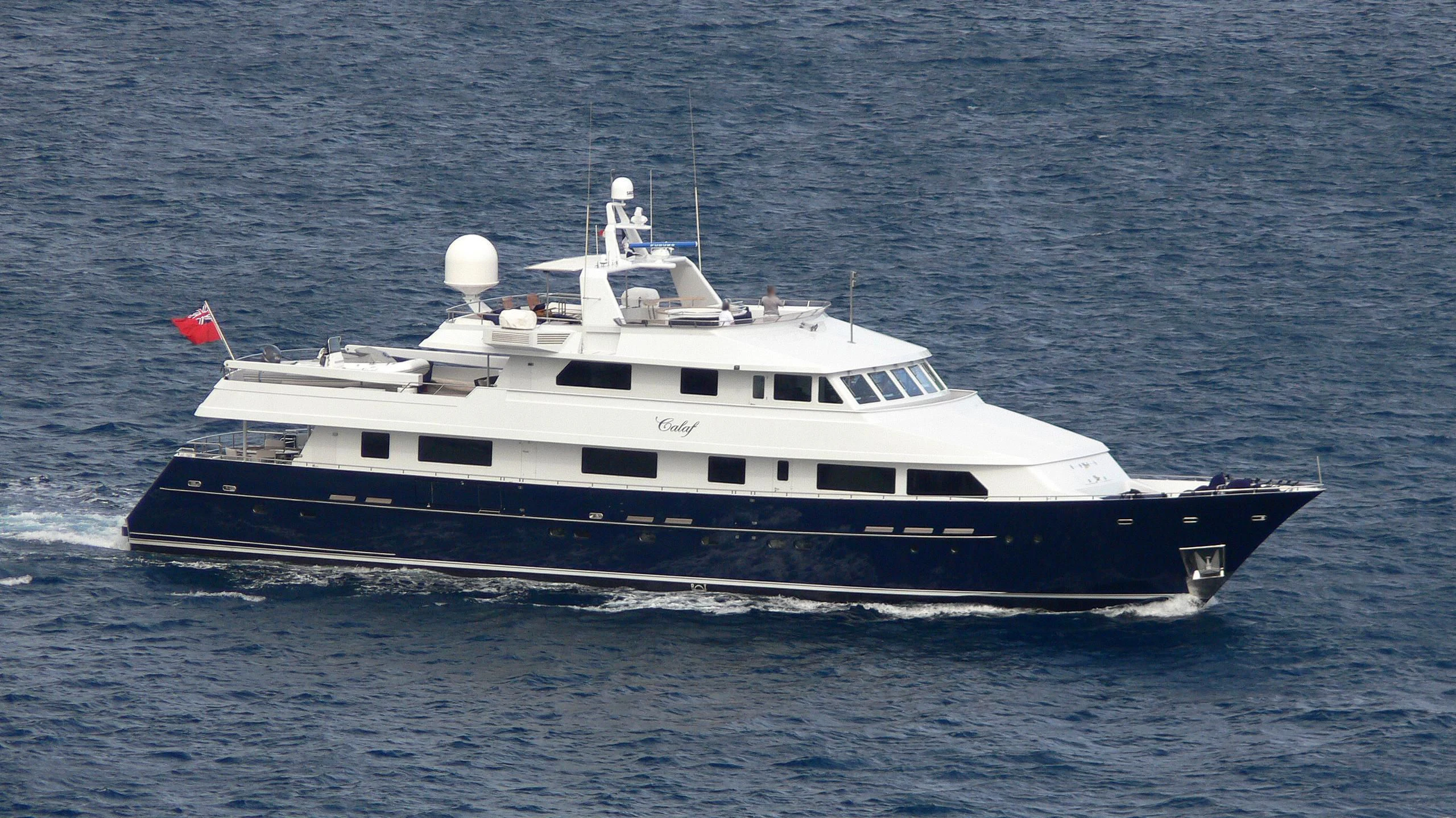 a large boat in the water aboard MAGIX Yacht for Sale