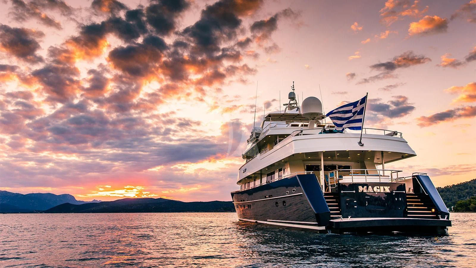 a boat on the water aboard MAGIX Yacht for Sale