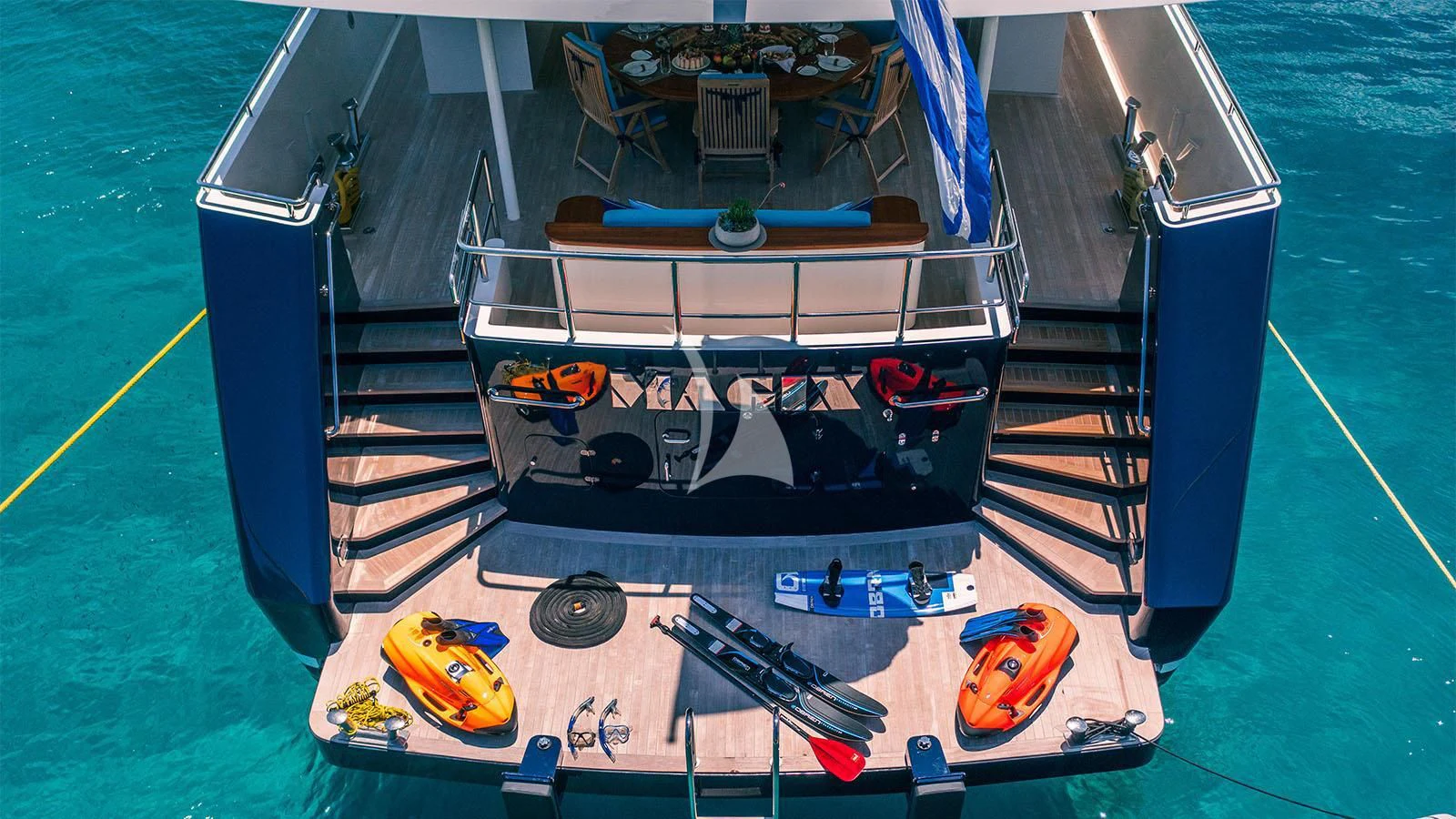 a boat on the water aboard MAGIX Yacht for Sale