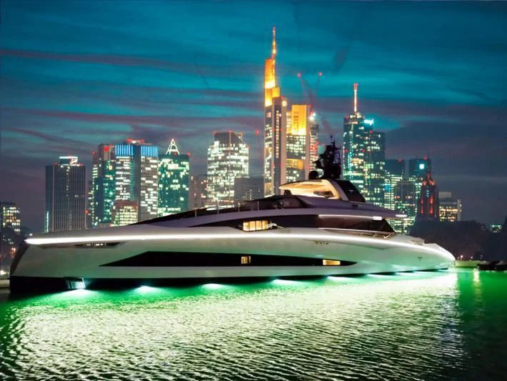 a boat on the water aboard VIKTORIIA Yacht for Sale