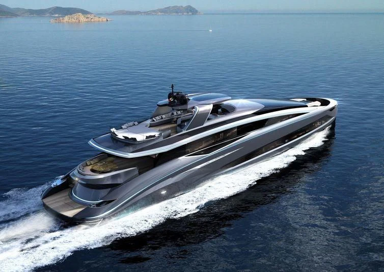 a boat on the water aboard VIKTORIIA Yacht for Sale