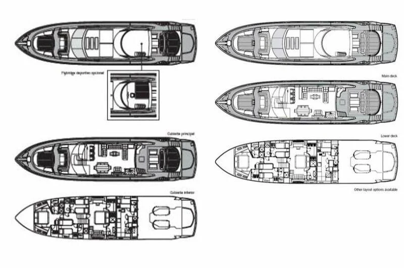 diagram aboard SANDY II Yacht for Sale