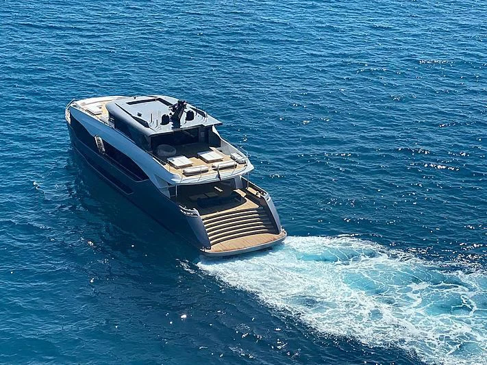 a boat in the water aboard LADY NINA Yacht for Sale