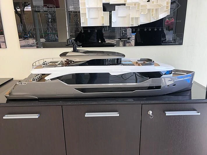 a kitchen with a sink and a stove aboard LADY NINA Yacht for Sale