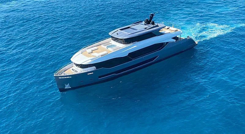 a boat on the water aboard LADY NINA Yacht for Sale