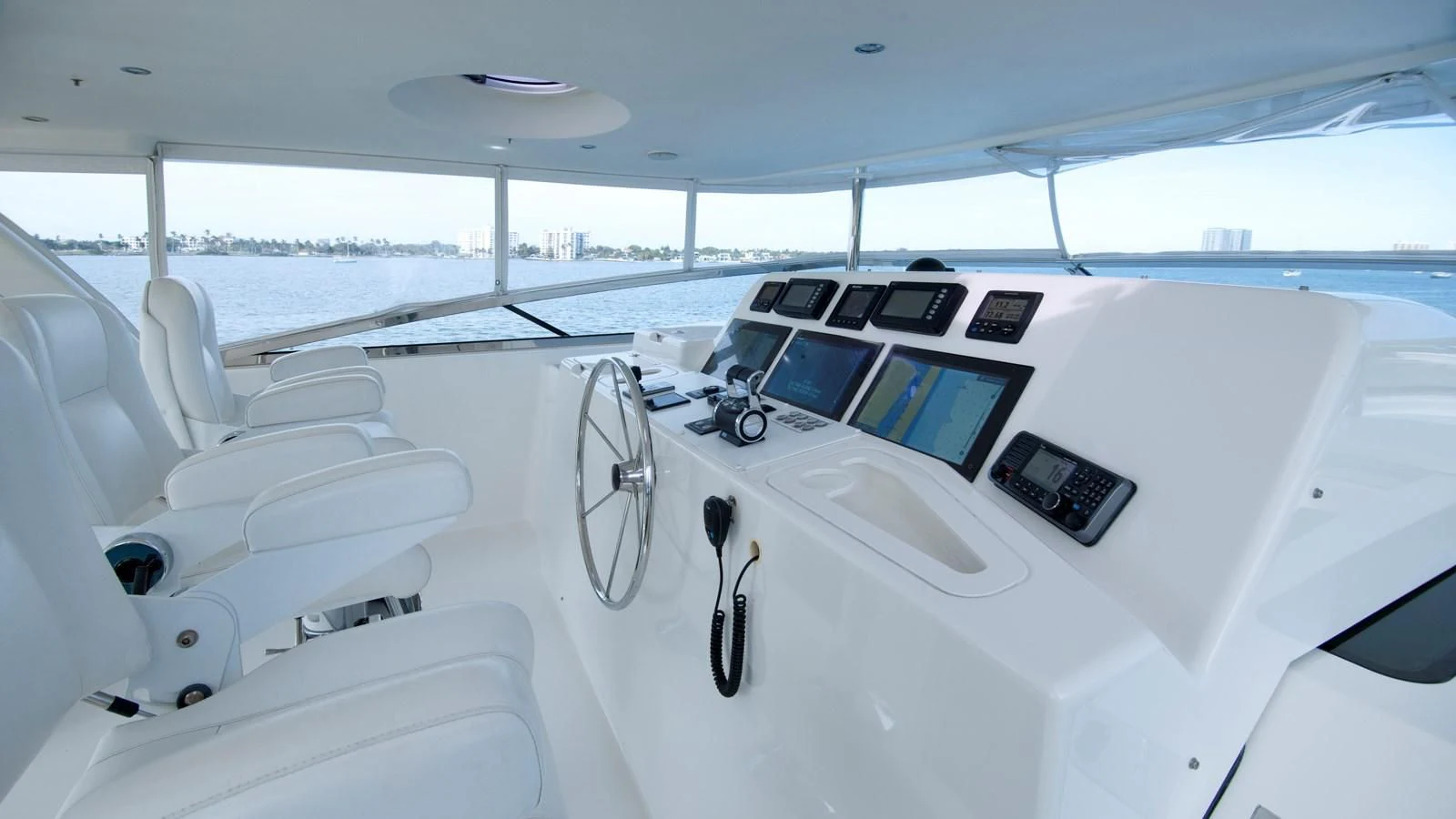 inside of a car aboard MONCRII Yacht for Sale