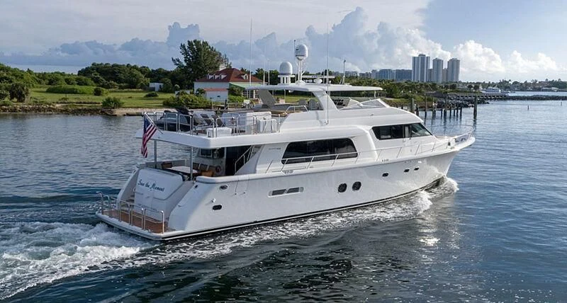 a boat on the water aboard MONCRII Yacht for Sale