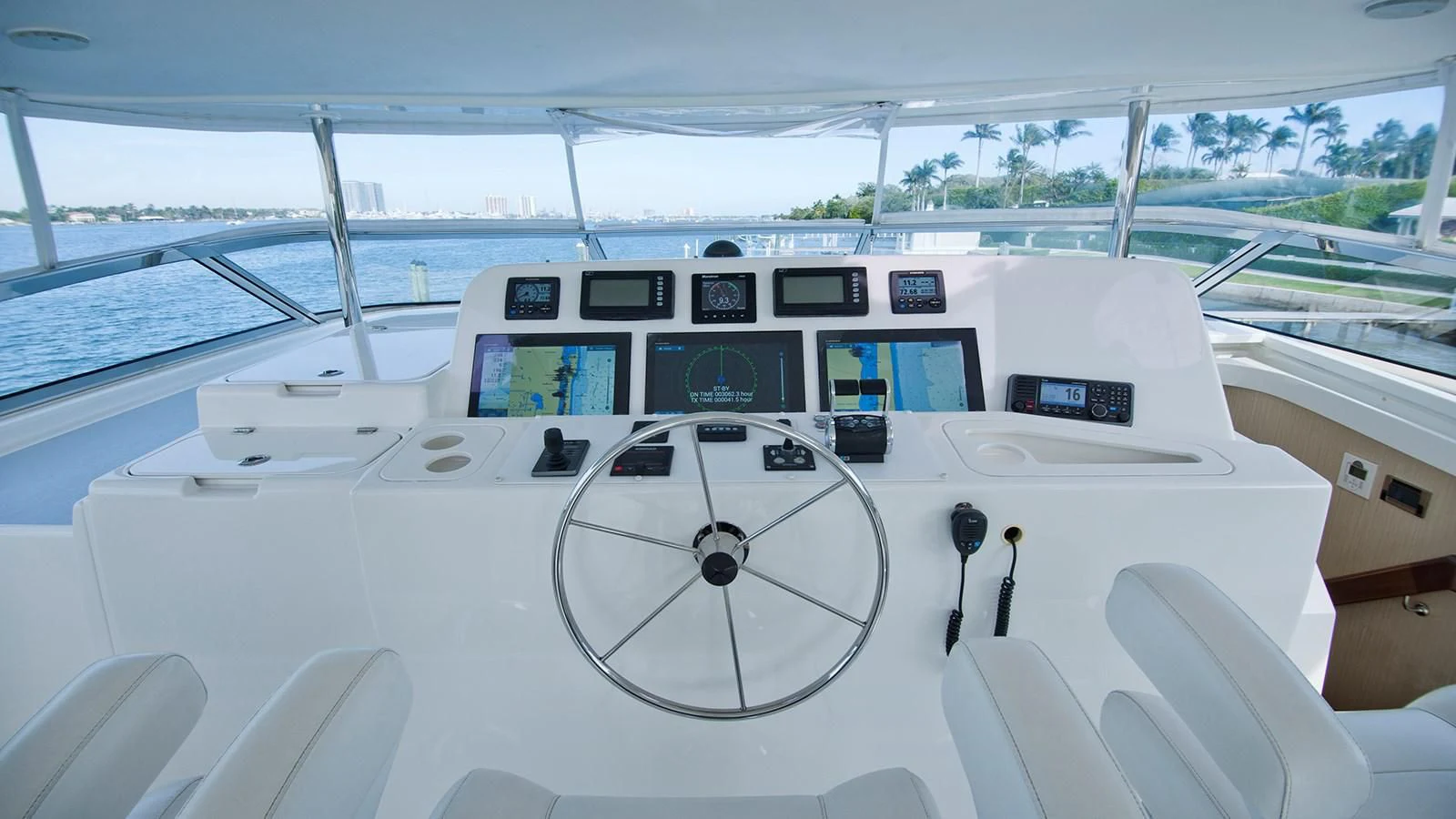 the cockpit of a plane aboard MONCRII Yacht for Sale