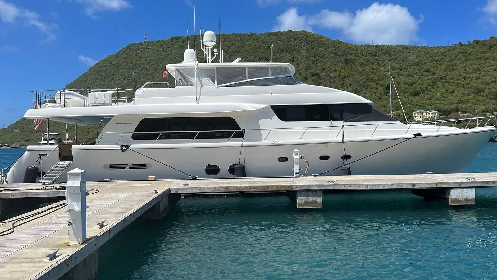a white yacht in a body of water aboard MONCRII Yacht for Sale