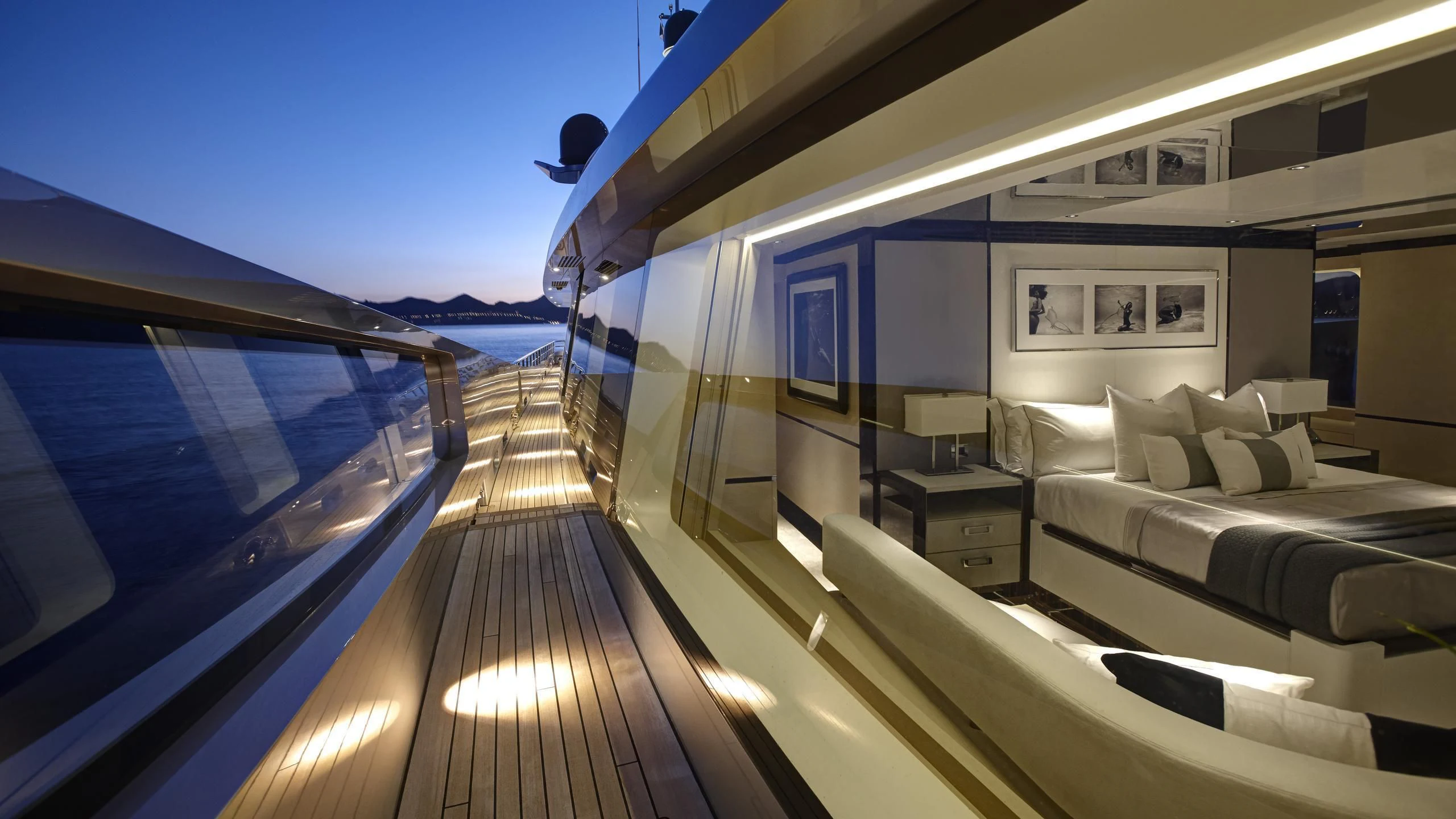 a boat on the water aboard EXCELLENCE V Yacht for Sale