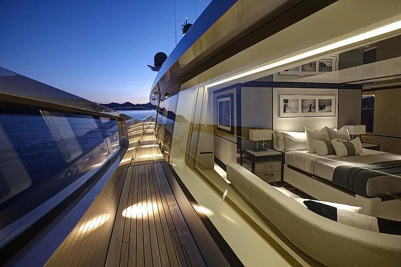 a boat on the water aboard EXCELLENCE V Yacht for Sale