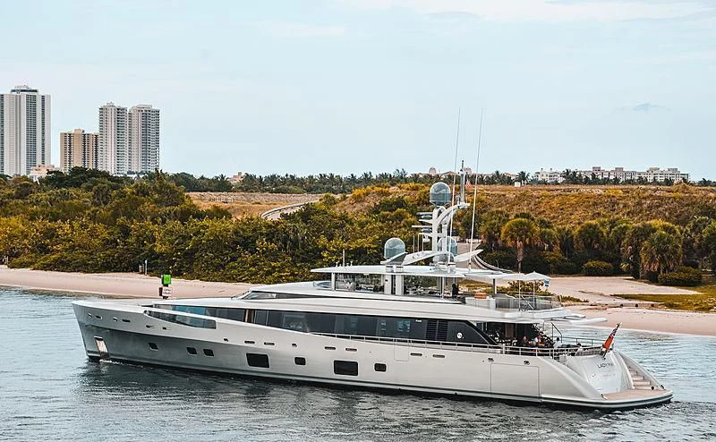 a boat on the water aboard EXCELLENCE V Yacht for Sale