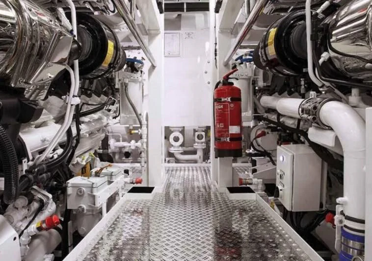 a large group of machinery aboard EXCELLENCE V Yacht for Sale