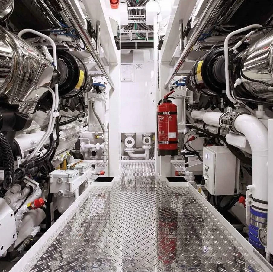 a large room with machinery aboard EXCELLENCE V Yacht for Sale