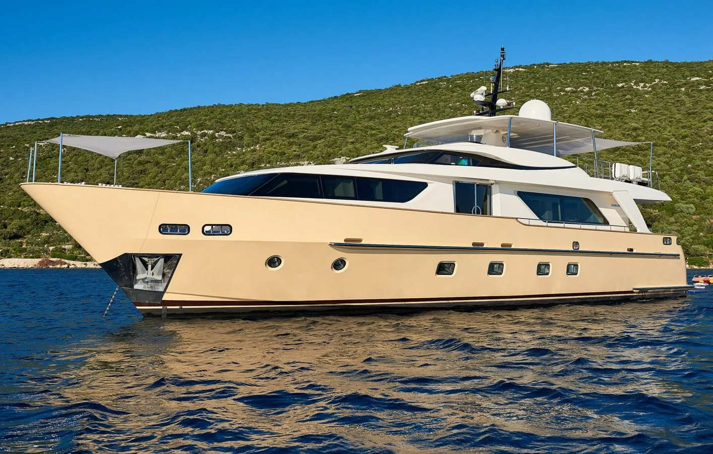 a boat in the water aboard 2011 SANLORENZO SD92 FLYBRIDGE Yacht for Sale