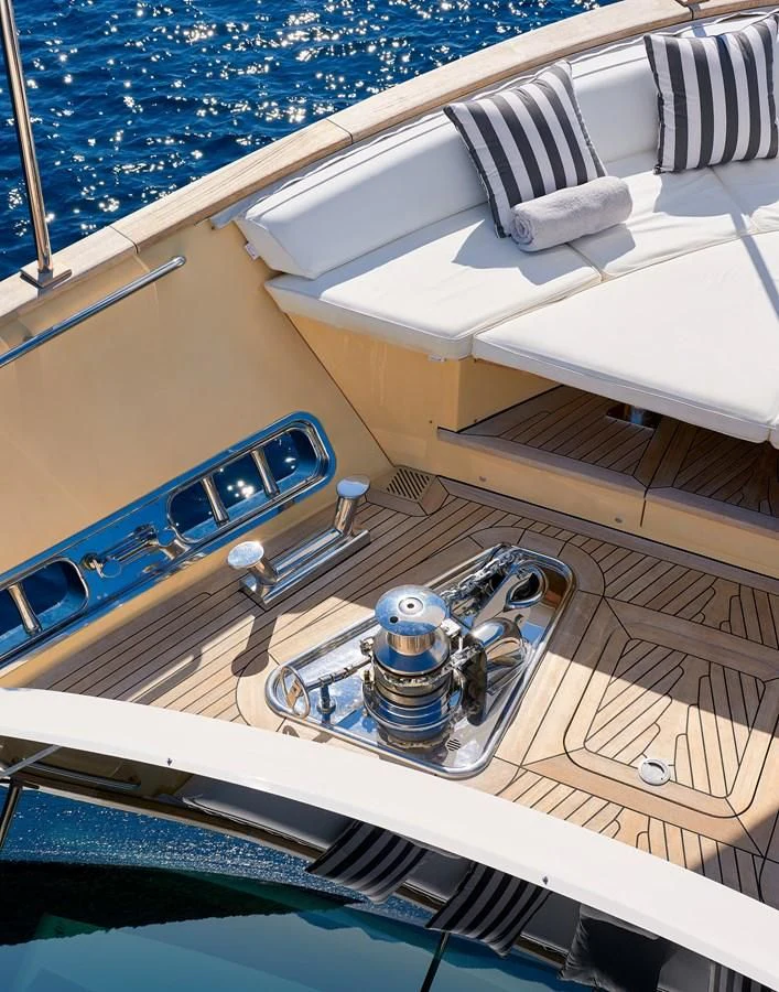 a boat with a deck and a deck and a pool aboard 2011 SANLORENZO SD92 FLYBRIDGE Yacht for Sale