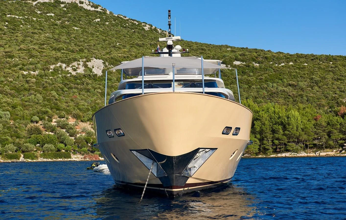 a boat in the water aboard 2011 SANLORENZO SD92 FLYBRIDGE Yacht for Sale