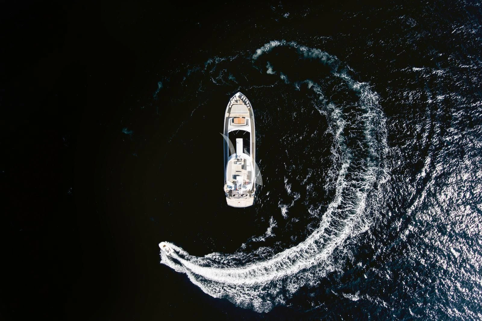 a space shuttle in space aboard ELEVEN I Yacht for Sale