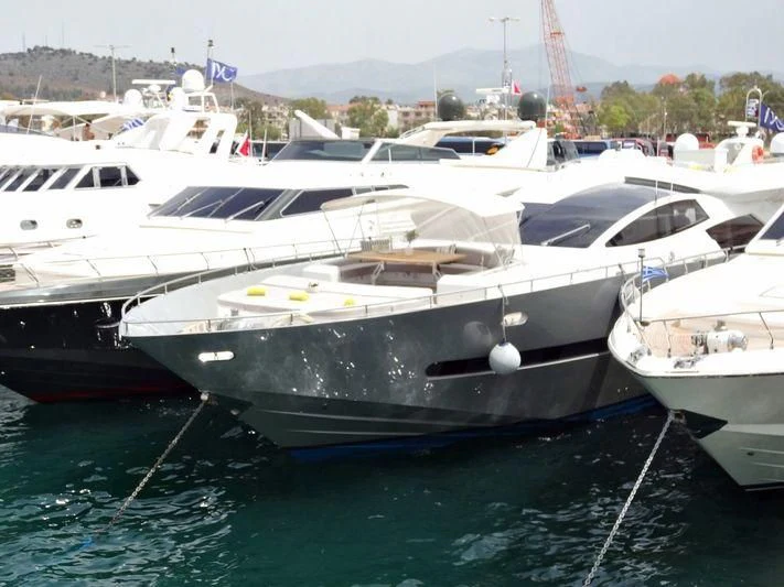 several boats in a harbor aboard ELEVEN I Yacht for Sale