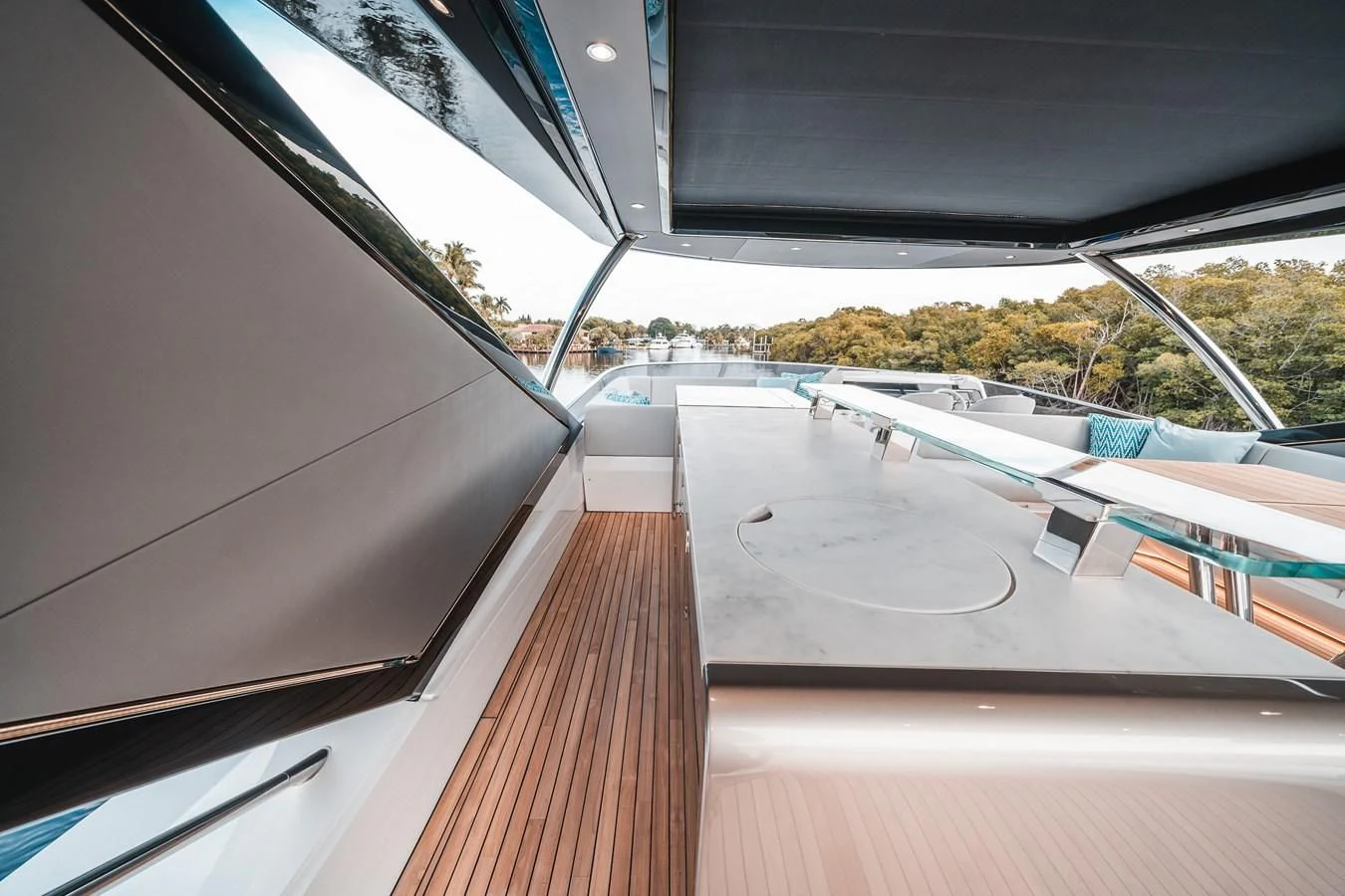 a view of the inside of a boat aboard 88 YACHT Yacht for Sale