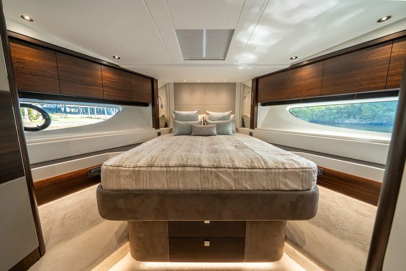 a bed in a room aboard 88 YACHT Yacht for Sale