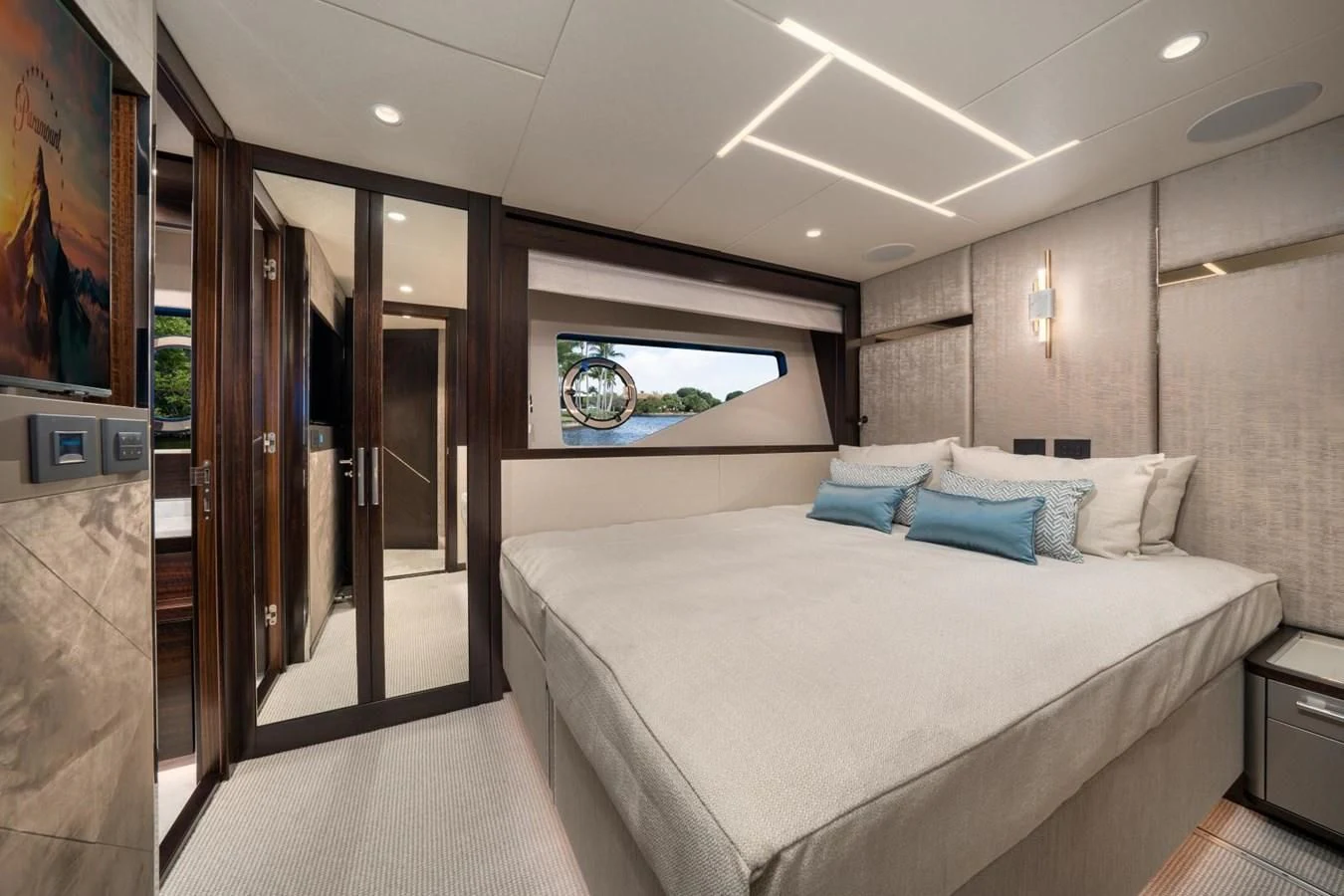 a bed in a room aboard 88 YACHT Yacht for Sale
