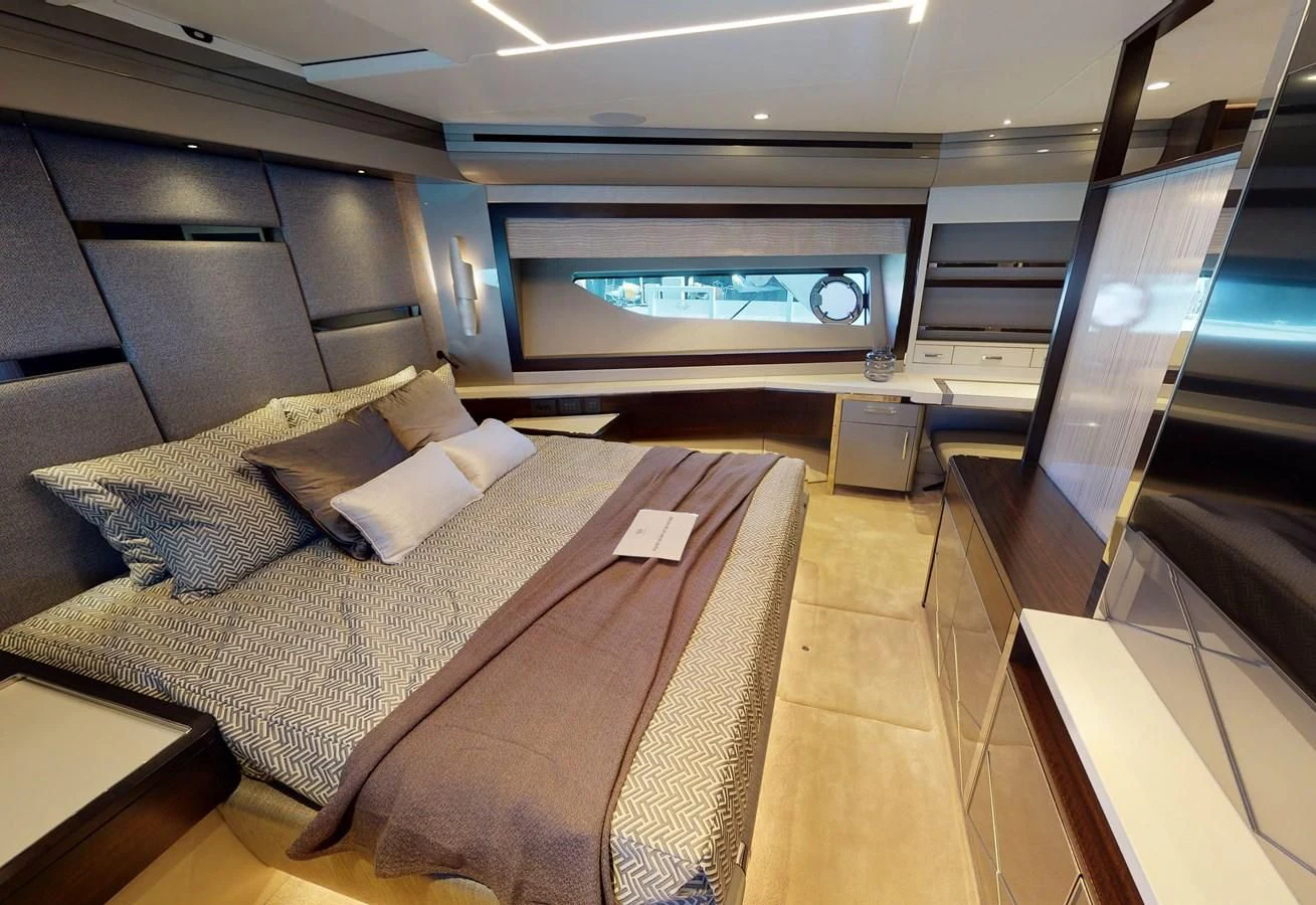 a room with a bed and a tv aboard 88 YACHT Yacht for Sale