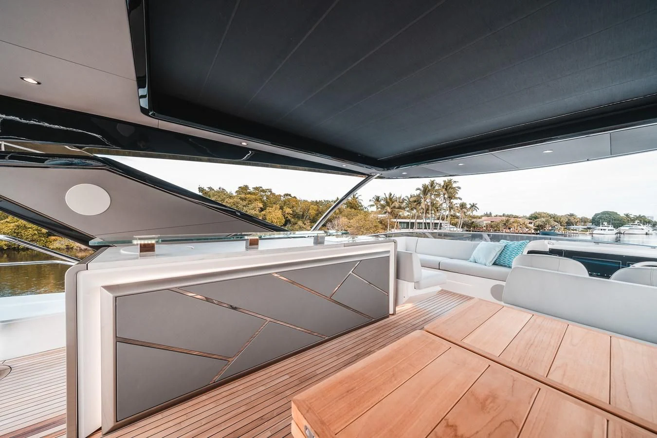 a deck with a pool aboard 88 YACHT Yacht for Sale