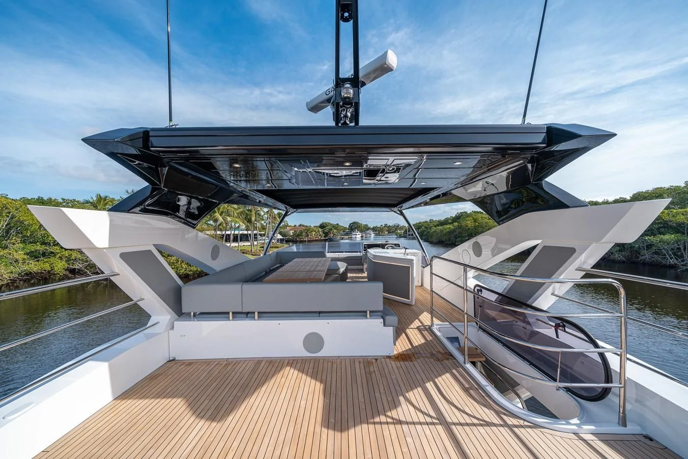 a boat on a deck aboard 88 YACHT Yacht for Sale