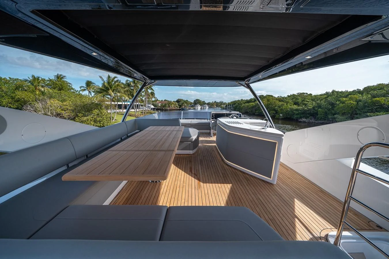 a boat on a deck aboard 88 YACHT Yacht for Sale