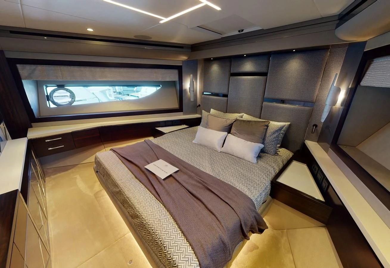a room with a bed and a tv aboard 88 YACHT Yacht for Sale