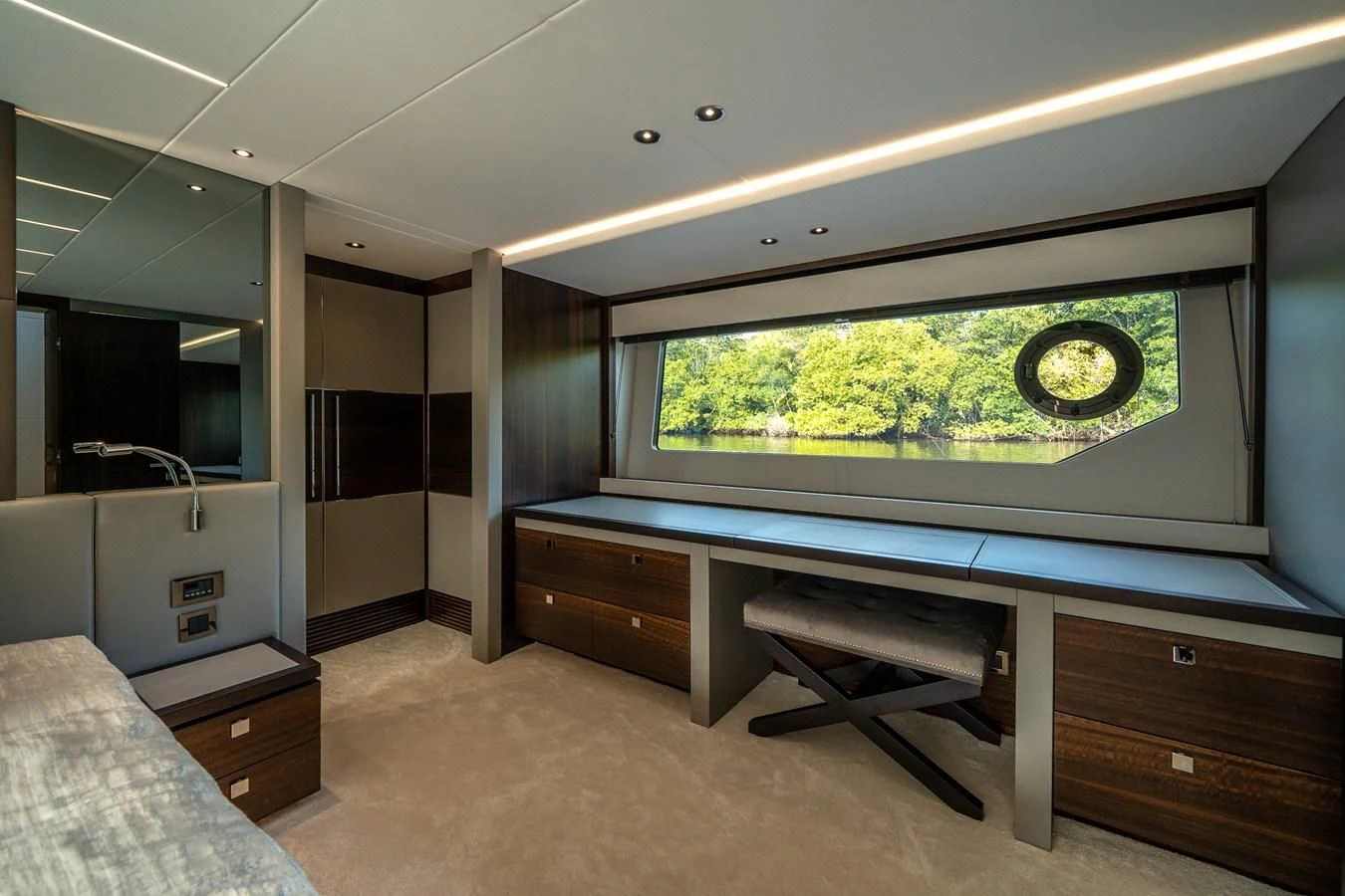 a room with a large window aboard 88 YACHT Yacht for Sale