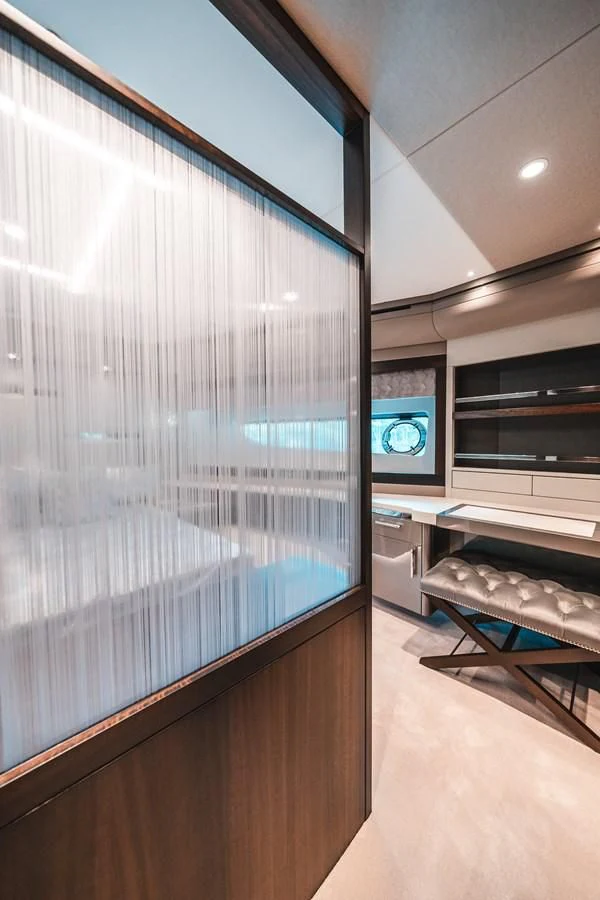 a room with a large window aboard 88 YACHT Yacht for Sale