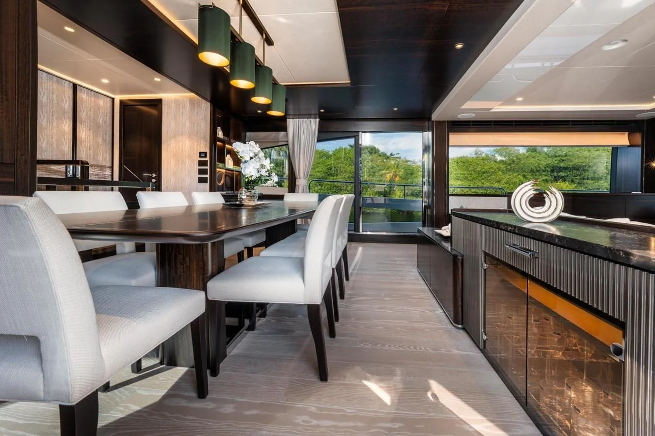 a kitchen and dining area aboard 88 YACHT Yacht for Sale