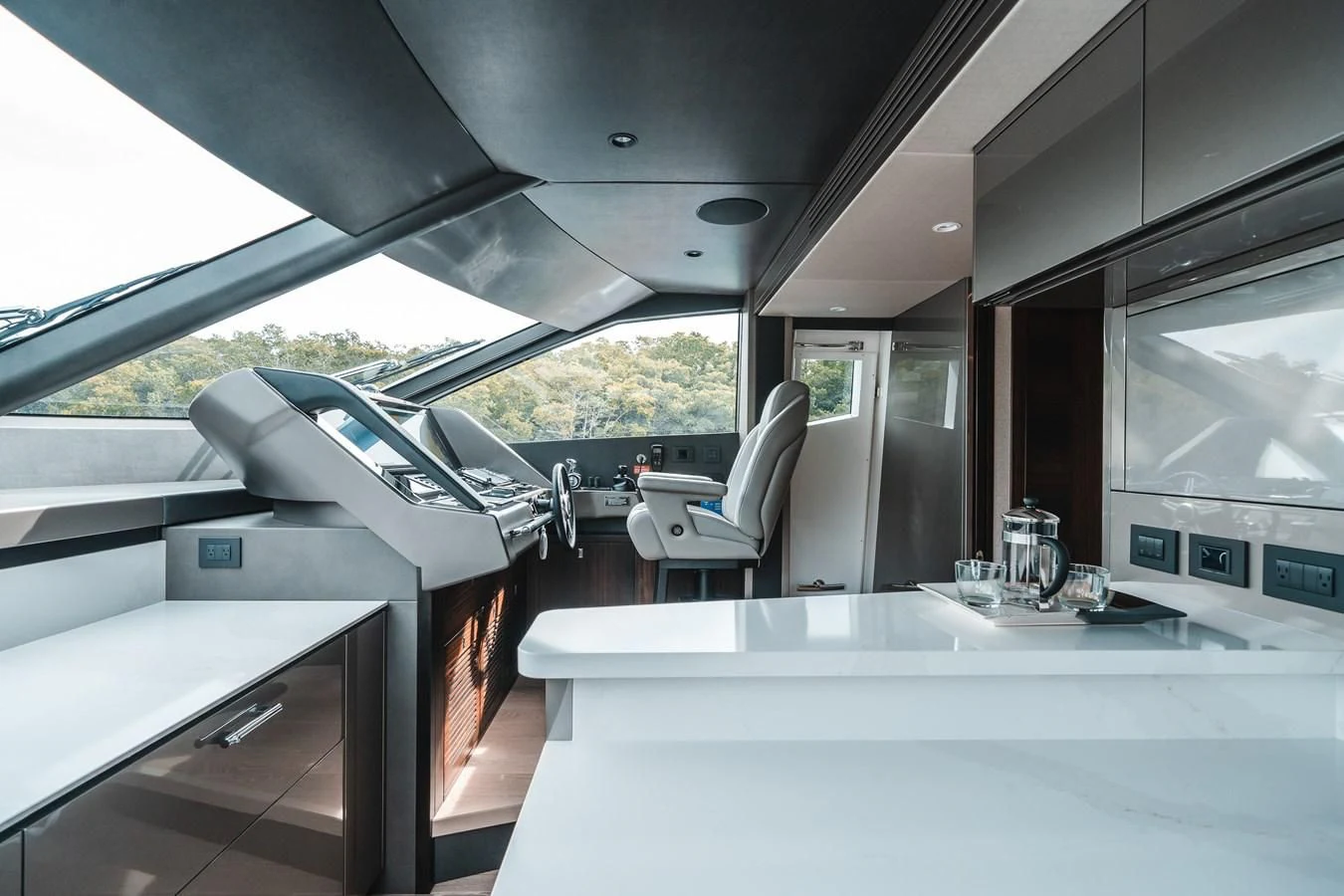 a car on a road aboard 88 YACHT Yacht for Sale