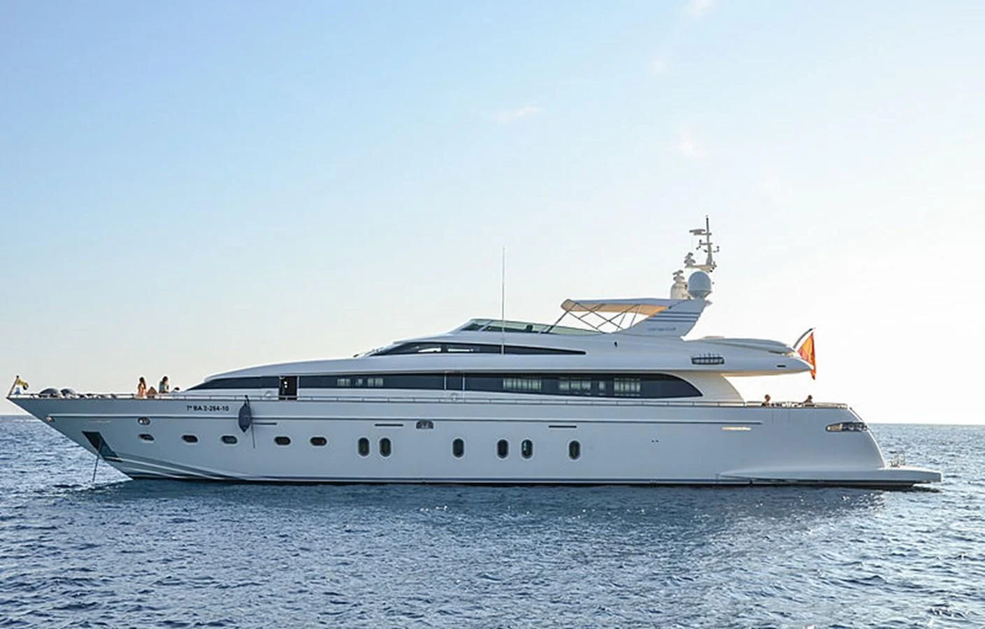 a large white yacht aboard BY BUBANNY Yacht for Sale