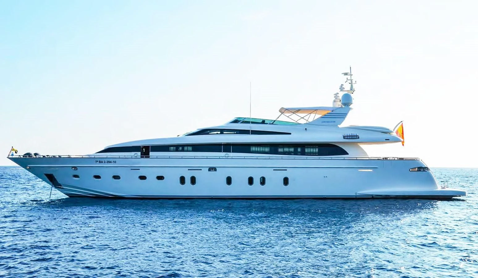 a large white yacht aboard BY BUBANNY Yacht for Sale
