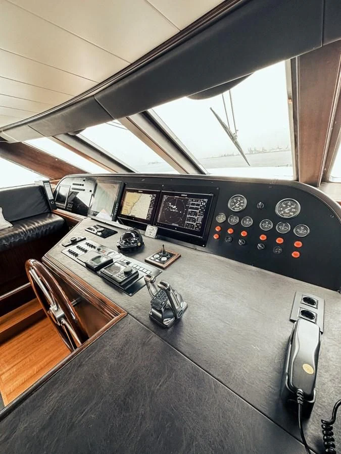 a control panel in a plane aboard LAZIZA Yacht for Sale