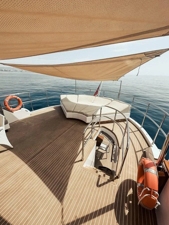 a boat on the water aboard LAZIZA Yacht for Sale