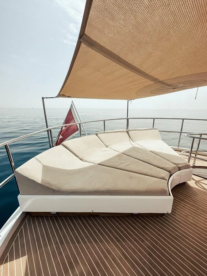 a boat on the water aboard LAZIZA Yacht for Sale