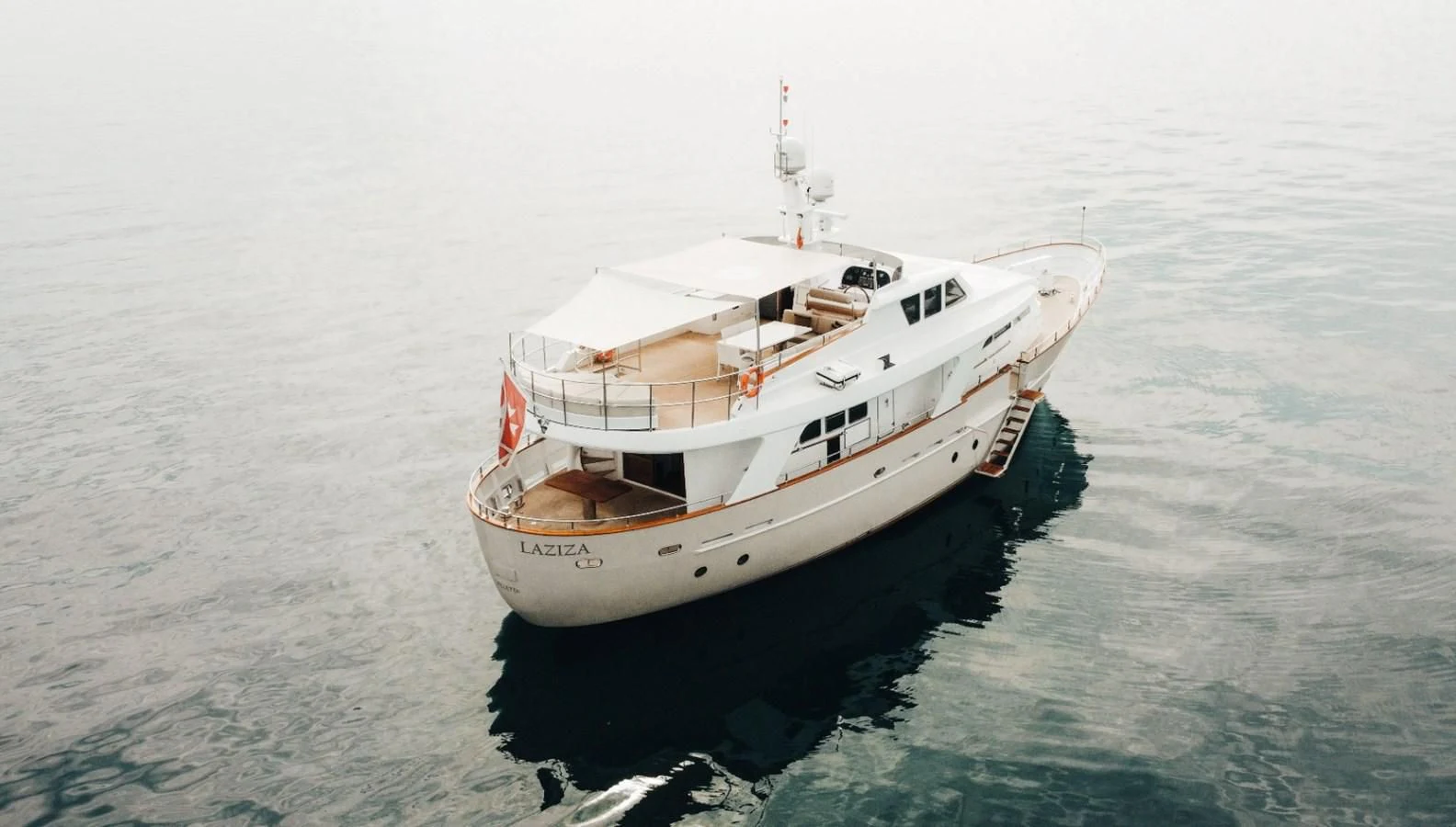 a boat in the water aboard LAZIZA Yacht for Sale