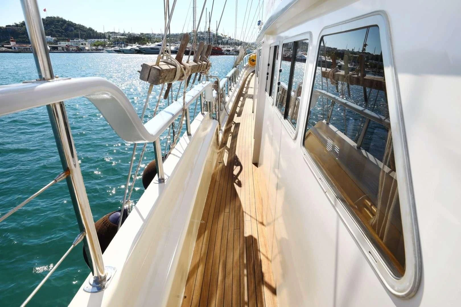 a boat on the water aboard AEGEAN CLIPPER Yacht for Sale